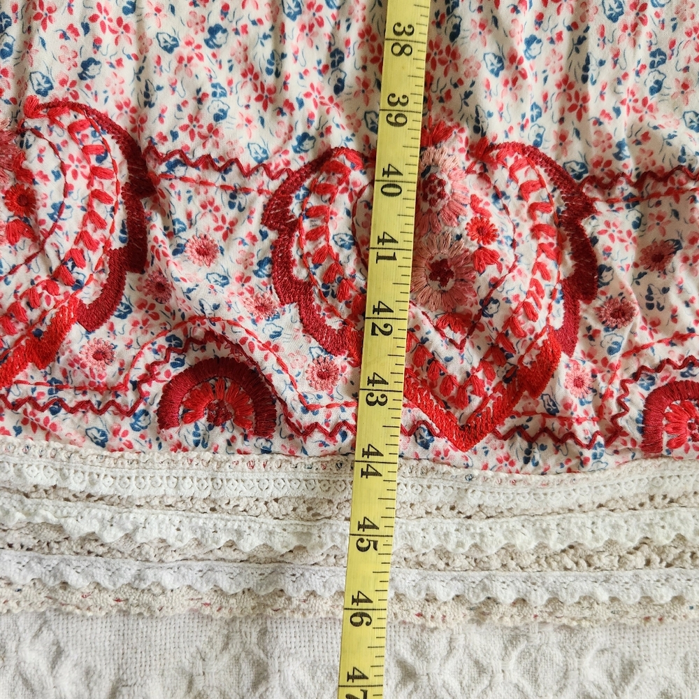 Johnny Was Los Angeles Bohemian Boho Embroidered Dress Medium Lined - Picture 12 of 16